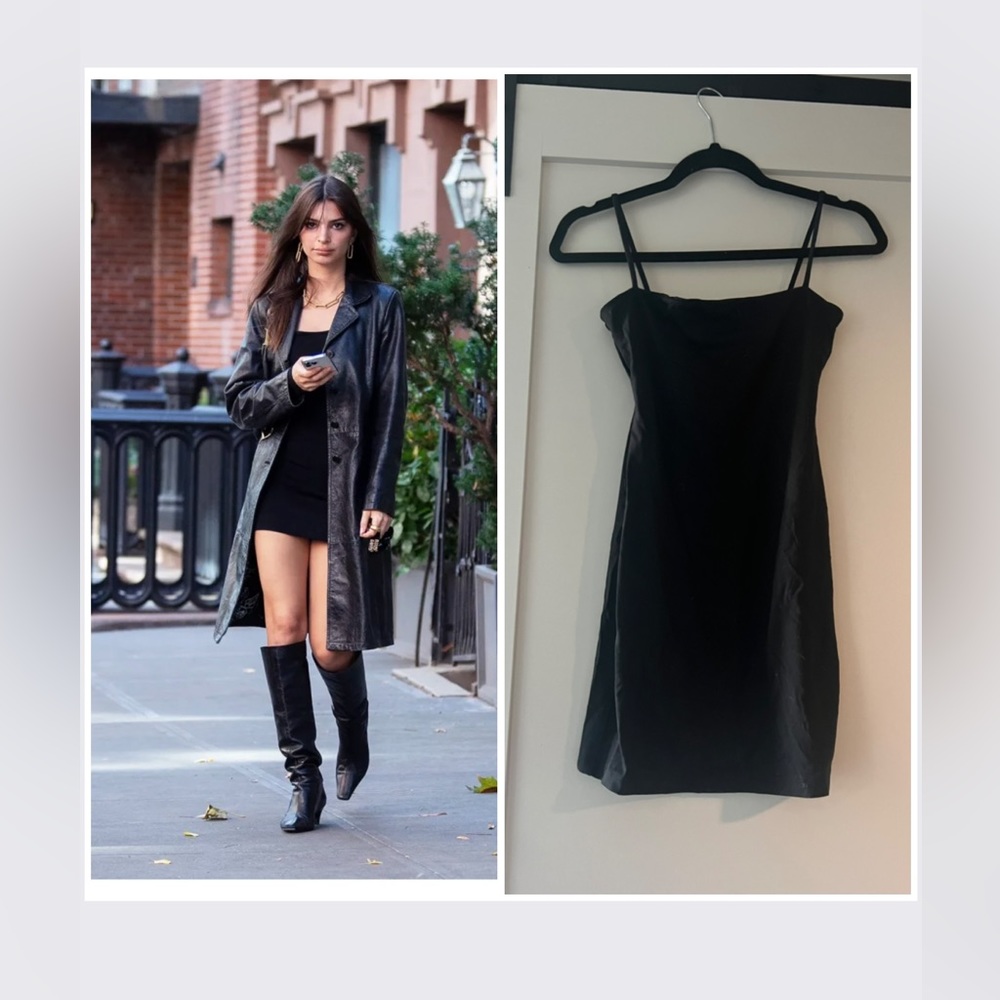 Brand new NWT Susan Monaco Thin Strap Mini Dress in Black size XS